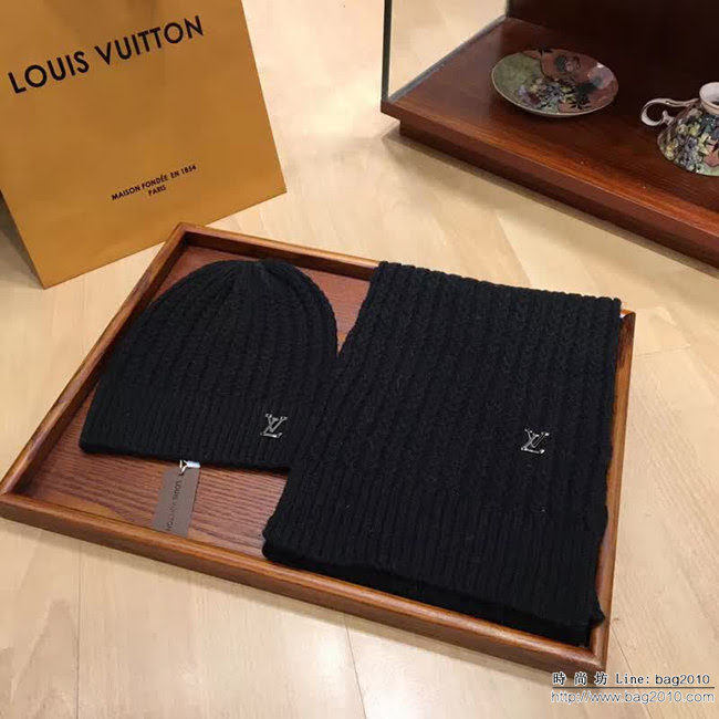 路易威登LV 秋冬新款 原單羊毛帽子圍巾套裝 情侶款 男女同款 LLWJ6200